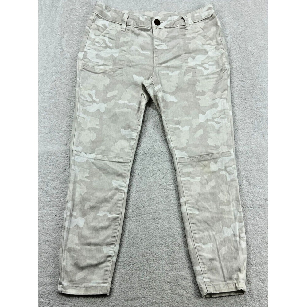 William Rast Jeans Women 27 Beige Camo Print Slash Pockets